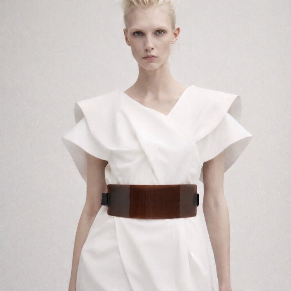 MM6 Maison Margiela 2010 Transparent Shield Waist Belt NWT Runway Piece Italy